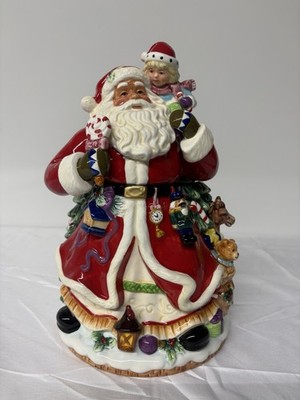 Lefard Santa Claus Christmas Tree Ceramic cookie  Jar England Collection Holiday