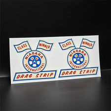Niagara Drag Strip Pair Vintage Style Decal Sticker Rat Rod Hot Rod Racing