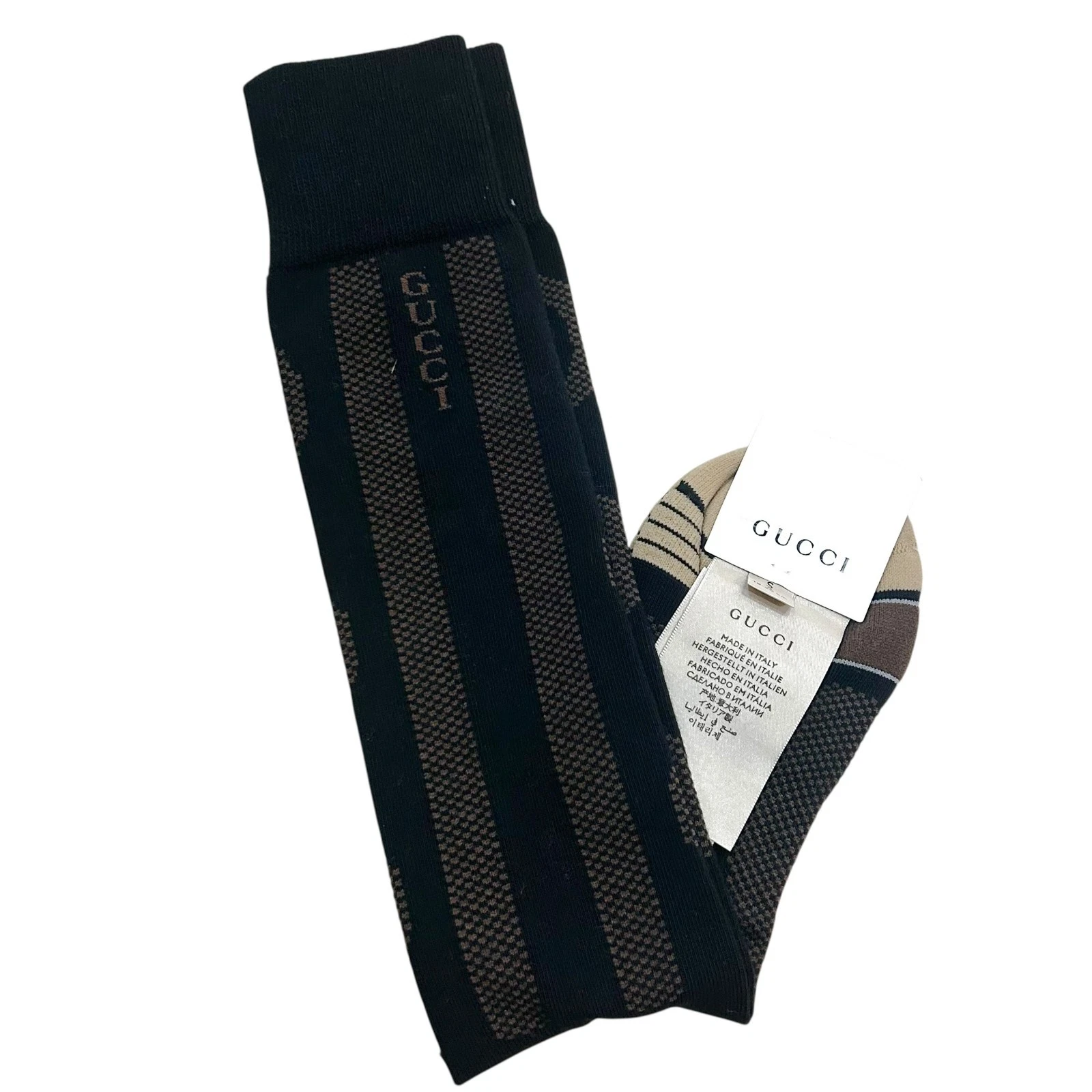 NWT Stripe & Interlocking G Socks, Size Small