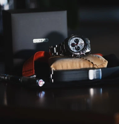 Seiko SBDL095 Prospex Speedtimer Solar Chronograph Full Kit w/ Extra Straps
