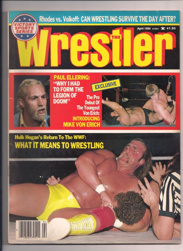 the Wrestler April 1984 Hogan | Rhodes | Volkoff | Ellering & L.O.D. | Von Erich