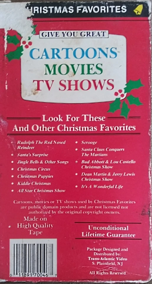 RARE THE DEAN MARTIN & JERRY LEWIS CHRISTMAS SHOW VHS Tape 1951 Comedy Favorites - Image 2 of 2