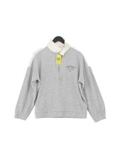Next Women's Hoodie UK 10 Grey Cotton with Viscose Pullover