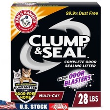 Clump Seal Multi Cat Litter Odor Control Dust Free Clumping Pet Waste 28lb New 1.29 per pound