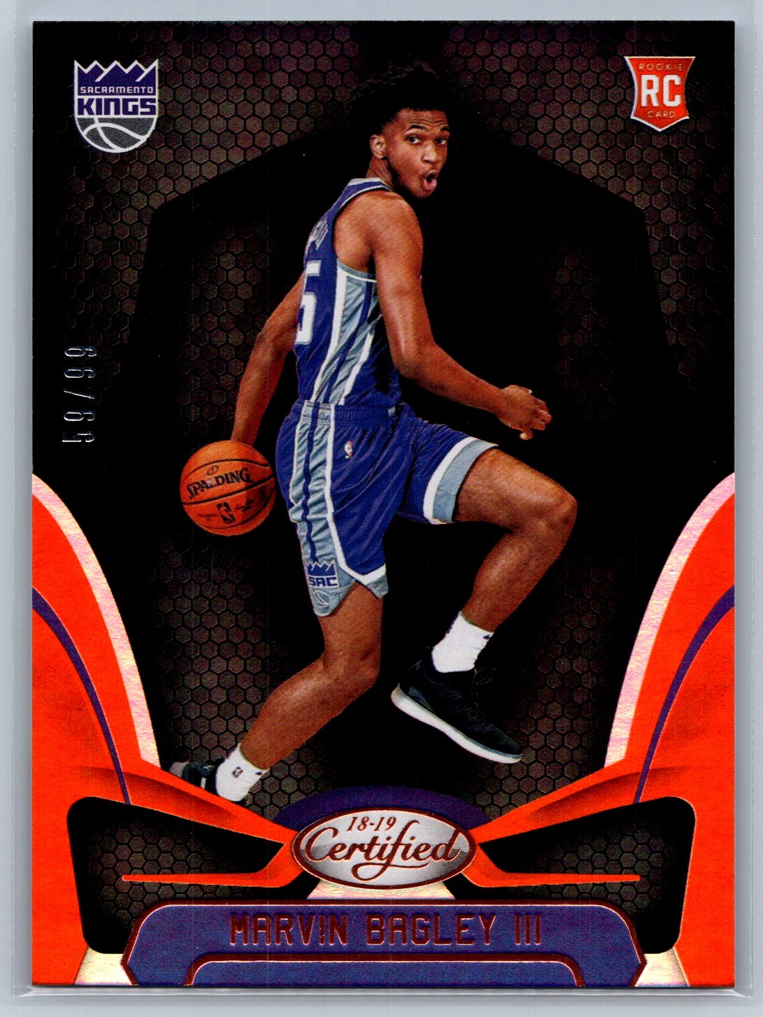 Marvin Bagley III 2018 Certified #152 Rookie Orange /99