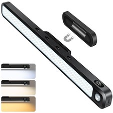5W Motion Sensor Magnetic Light Bar, 2500mAh Rechargeable Under Cabinet Light...
