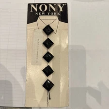 NONY New York Button Covers VTG – Set of 5 Unique Black  Textured Squares