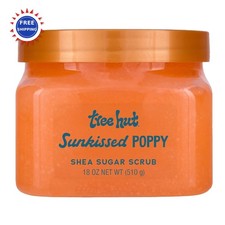 Tree Hut Sunkissed Poppy Shea Sugar Scrub 18 oz Exfoliating Hydrating Body Oils