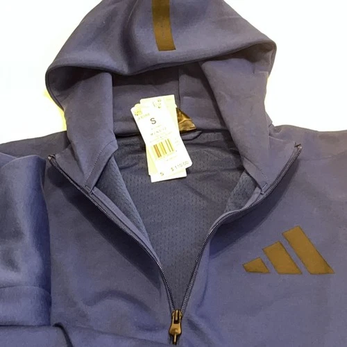 Adidas  Track Jacket Men's S Full-Zip Hooded Team Blue JF6388 NWT $110 image 9
