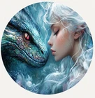 Hayleybug 1 oz Bond of Scales & Snow Dragon Silver Art Round POP 15 w/ COA