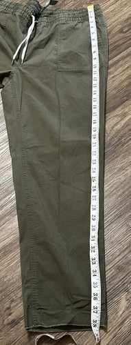 Vuori Womens Ripstop Pants Size XL Olive VW450 Drawstring Cotton Raw Hem Read - Picture 10 of 10