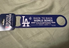 Los Angeles Dodgers 2025 World Series Champions Metal Bottle Opener Double Sided