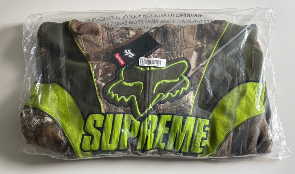 Supreme Fox Racing Zip Up Hoodie Size: L Hooded Sweatshirt