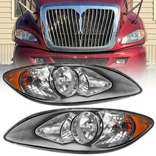 Aostirmotor Headlight Assembly for 08-16 International ProStar Chrome Halogen