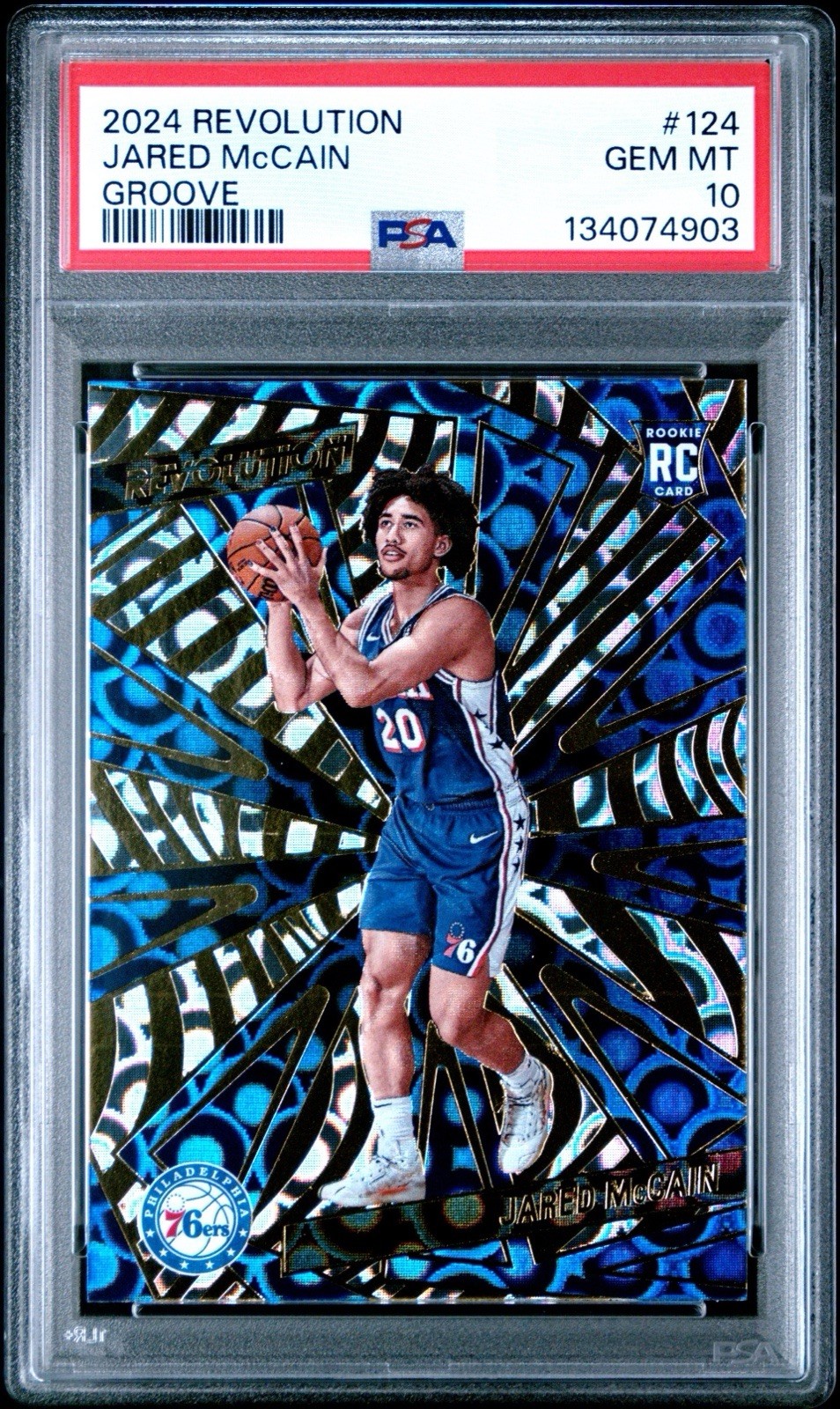 2024 PANINI REVOLUTION #124 JARED MCCAIN GROOVE PSA 10