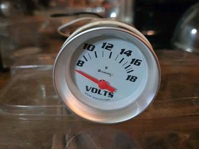 Equus Voltmeter Gauge 8268; 8000 Series 8-18 Volts 2'' Short Sweep Electric