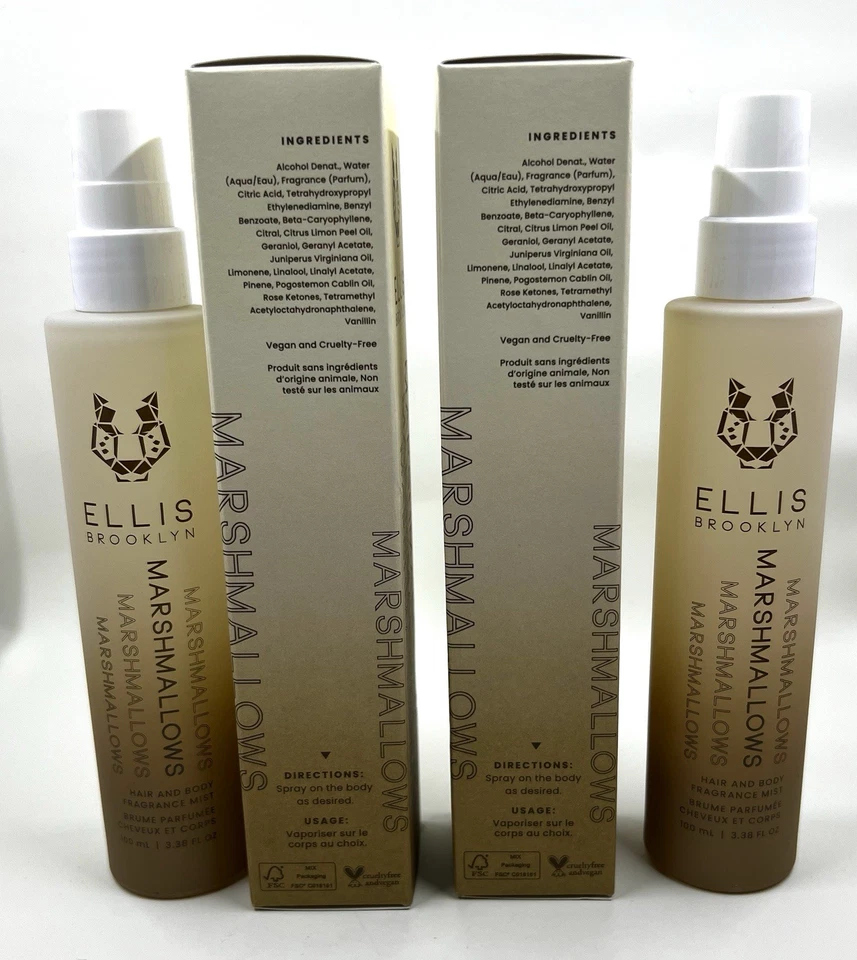 Лот из 2 Ellis Brooklyn зефир волос и тела туман 3 x 3,38 новый в коробке - Изображение 2 из 3