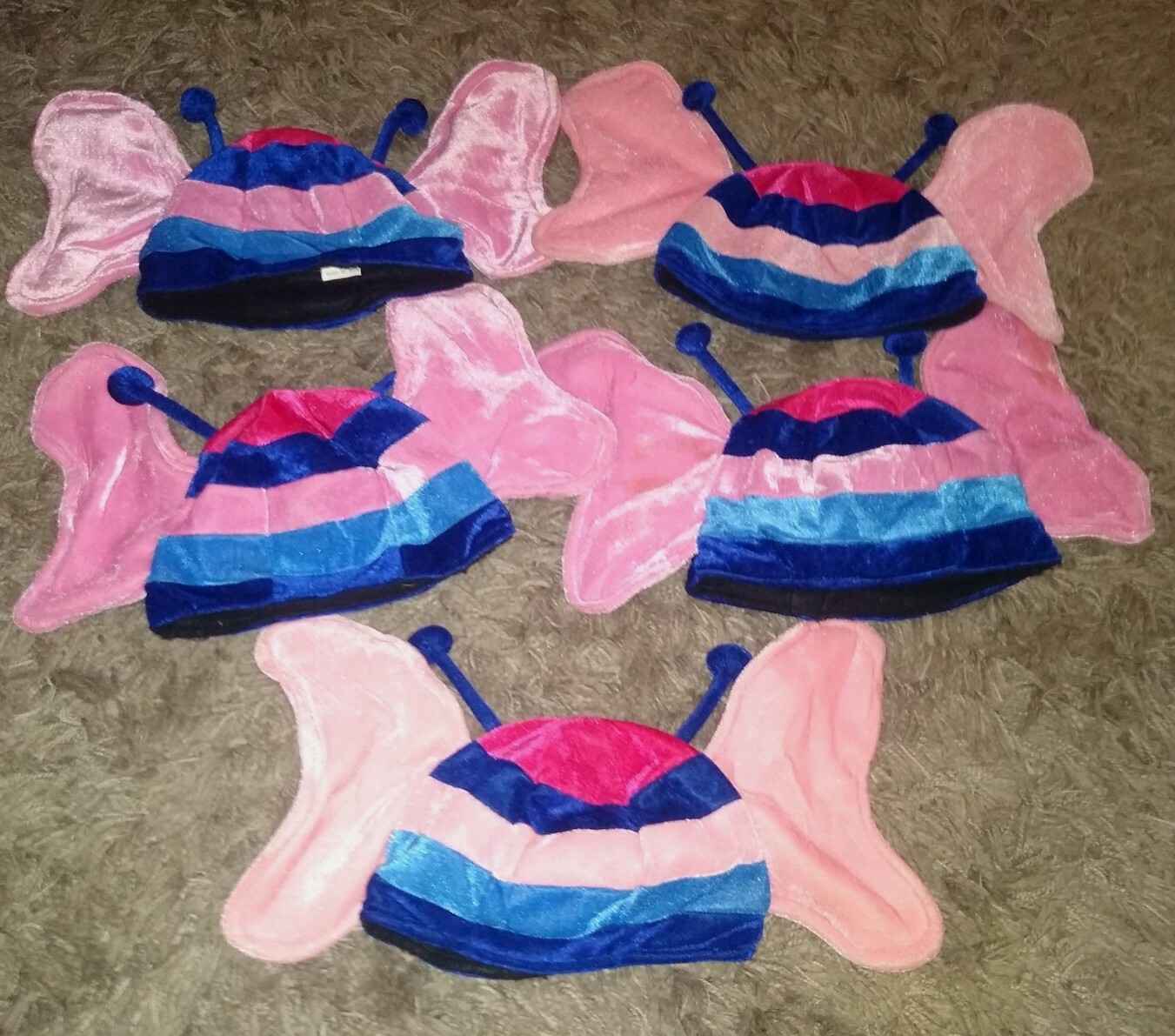 🦋5 BUTTERFLY WING HATS PRETEND PLAY DRESS UP GREAT FOR BIRTHDAY PARTY