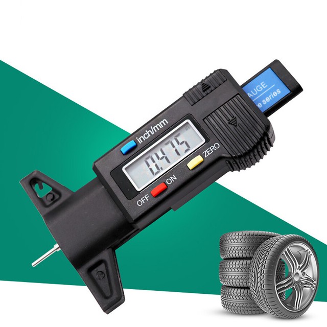 Digital Tyre Tire Tread Depth Tester Gauge Meter Measurer ...