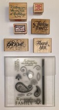 Close To My Heart Everyday Life And Wooden Cardmaking Sentiment Stamp Lot