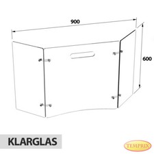 Parascintille Vetro Paraspruzzi Camino Forno Griglia Vetro Trasparente 3 Pezzi