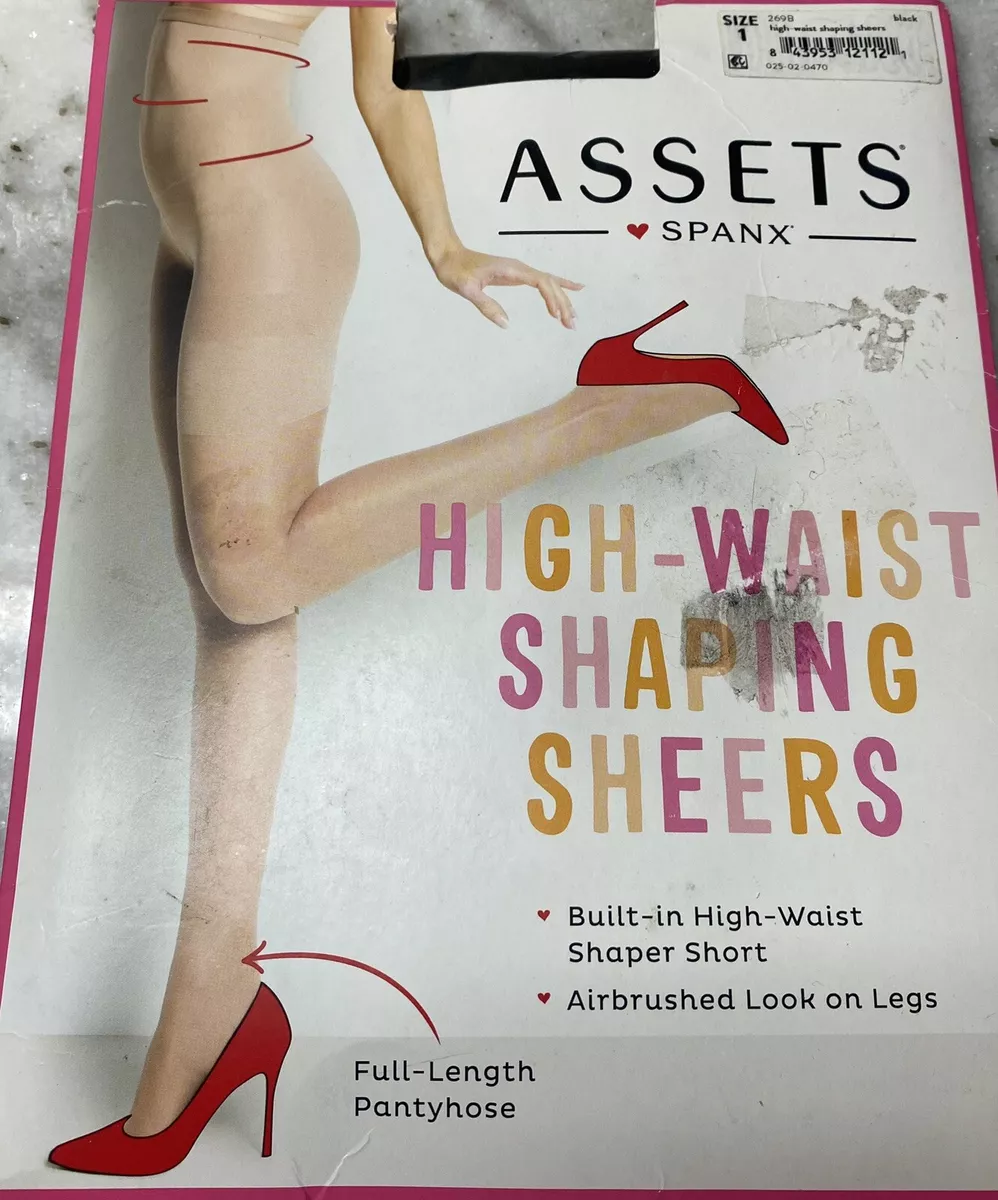 New Assets by Spanx High Waist Shaping Sheers Shape Wear Black