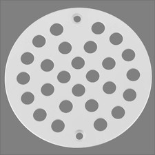 4-Inch Screw-in Shower Strainer Drain Cover Replacement Floor Strainer White