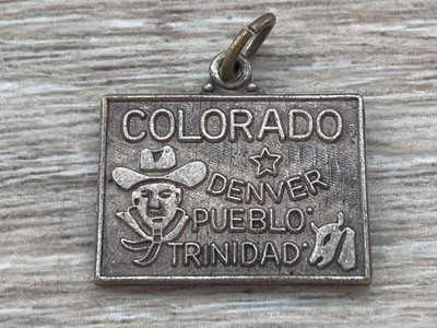 Colorado Denver Pueblo Trinidad Reise Souvenir Sterlingsilber Charm Anhänger