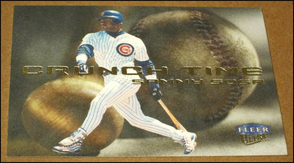 2000 Fleer Ultra Crunch Time Sammy Sosa Insert Card 6CT Chicago Cubs