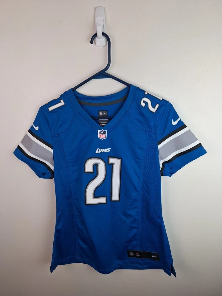 Nike On Field Detroit Lions Reggie Bush #21 Blue Football Jersey M(youth) - Image 2 of 4