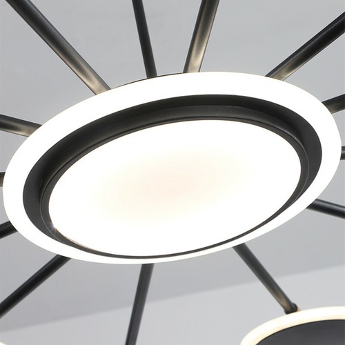 Kitchen Lamp Large Chandelier Lighting Bar LED Pendant Light Black Ceiling Light - Picture 8 of 12