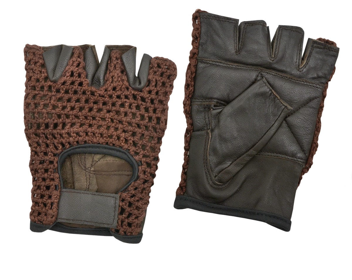 GUANTI DA GUIDA Vintage In Pelle Palmo Schiena All'uncinetto Disponibili In Cognac Marrone S-XL EUR 20,92 - IT - Foto 5