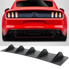 Black Rear Bumper Lower Lip Diffuser Shark 5 Fins Spoiler For Ford Mustang GT