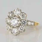 Vintage Art Deco 2.10Ct Round Cut Lab Created Diamond 925 Silver Engagement Ring