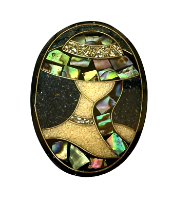 Broche Vintage Skalli Paris - Métal Et Lucite Des Années 90 - Old Brooch