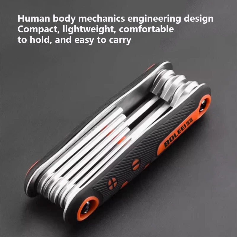 8/9pcs Folding Allen Wrench Set Metric Imperial Hex Keys Torx Wrench Combination - Image 3 of 4