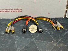 Male 8 Pin DIN-RCA (Phono) Adapter For Pioneer EQ & Amps Vintage Old School SQ