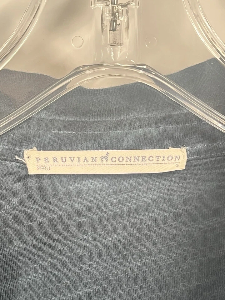 Vestido Camisa Midi Colección Pervuvian Azul Marino Talla Pequeña Cuello Botón Foto 4 de 4