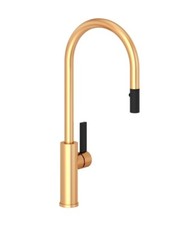 Rohl Taurio TR55D1LBSG Kitchen Faucet PullDown Spray Satin Gold/Black 975 New