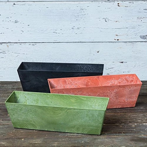 Caja de flores ArtStone Ella negra novedad - 21,5 pulgadas Foto 4 de 4