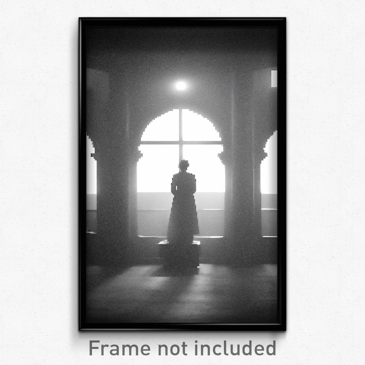 Pixel Art Poster - Colorless Hospice (8 Bit Psychedelic Trippy Video Game Print)