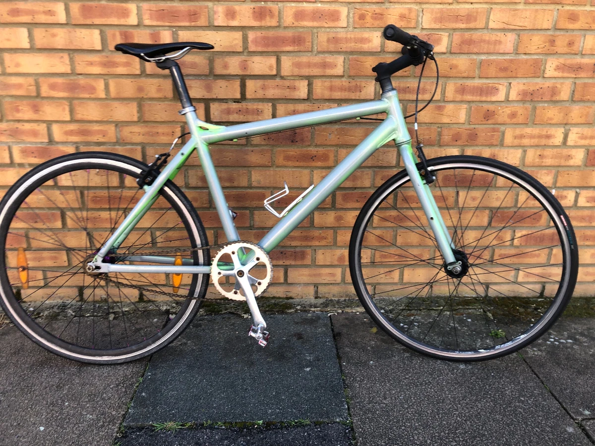 Custom build Fixie Single Speed Bike Alloy MTB 29er Yellow Road Off road Gravel