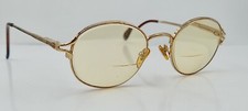 Vintage Luxottica LU2202 Gold Oval Metal Sunglasses Italy FRAMES ONLY