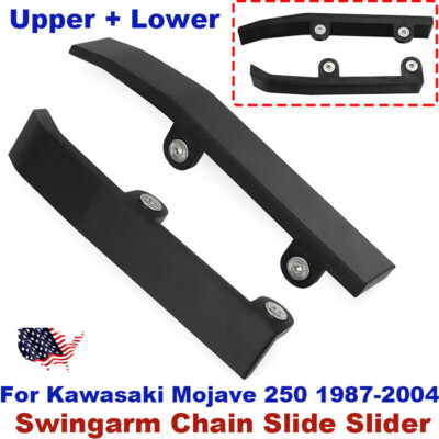 For 1987-04 Kawasaki Mojave 250 Swingarm Chain Slide Slider Guide Upper & Lower
