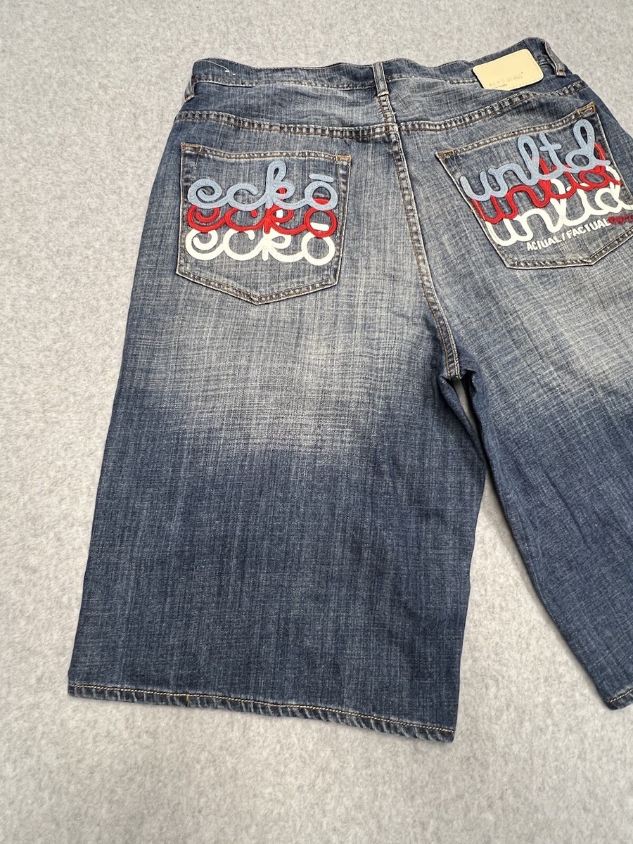 その他 youko Vintage Size 36 Ecko Unlimited Shorts Embroidered Denim