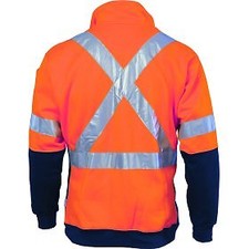 DNC HiVis Cross Back D/N Two Tone 1/2 Zip Fleecy 3929