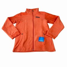 Columbia Steens Mt II Orange Full Zip Fleece Jacket Youth Unisex Size M