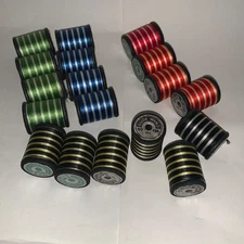 17 spools Rod Winding - Gudebrods' - Sz. "E” Nylon - Varigated x 50Yds - Vtg NOS