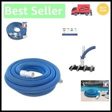 Professional Grade 30FT Pool Vacuum Hose with Flexible Swivel Cuff Design