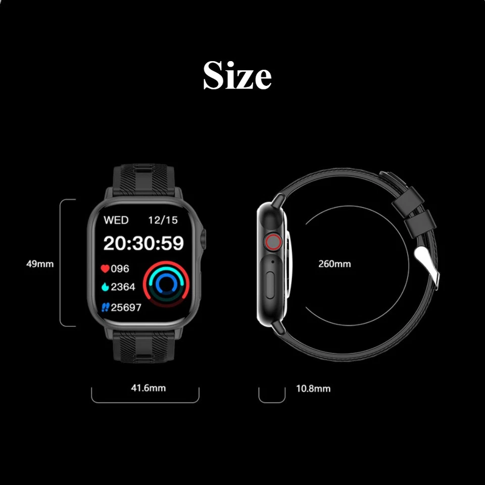 2.99" Smartwatch For Men/Women Bluetooth Call Sport Heart Rate Fitness Tracker - Image 2 of 4
